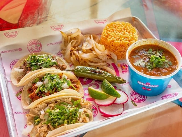 Taco Plate Rice & Beans.