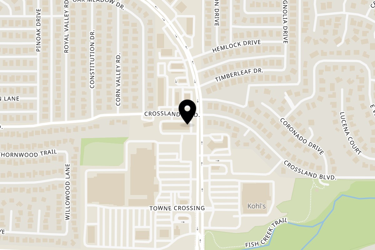 Map showing the location of Tacos El 24 Carrier Pkwy - Grand Prairie on 3824 S Carrier Pkwy Ste 400 in Grand Prairie